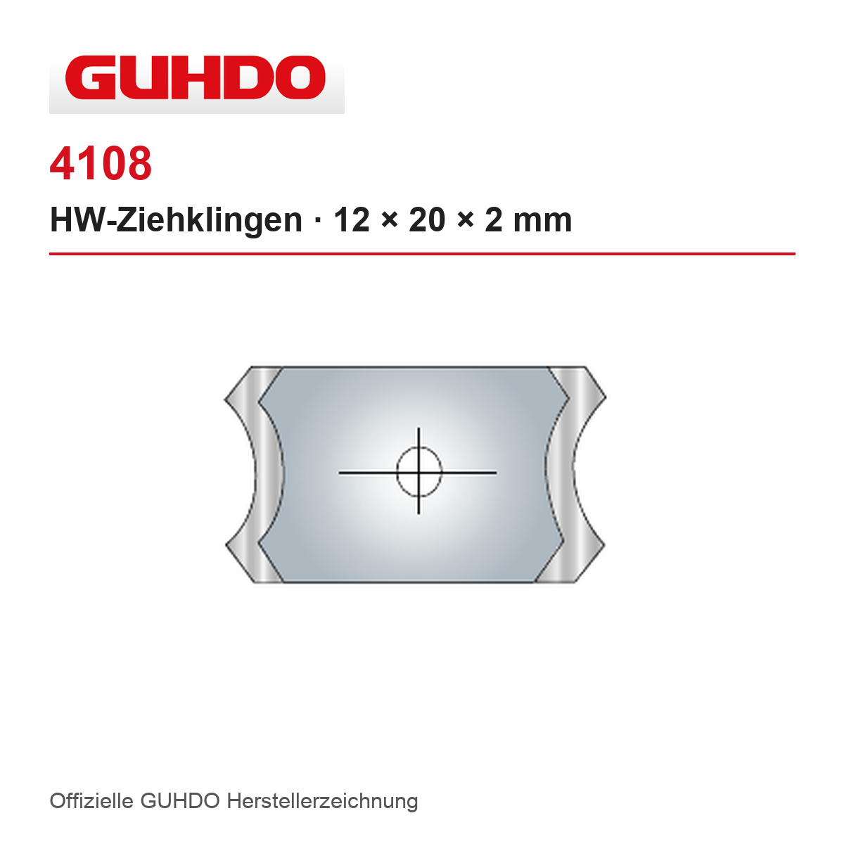GUHDO 4108 HW-Ziehklinge – Herstellerzeichnung