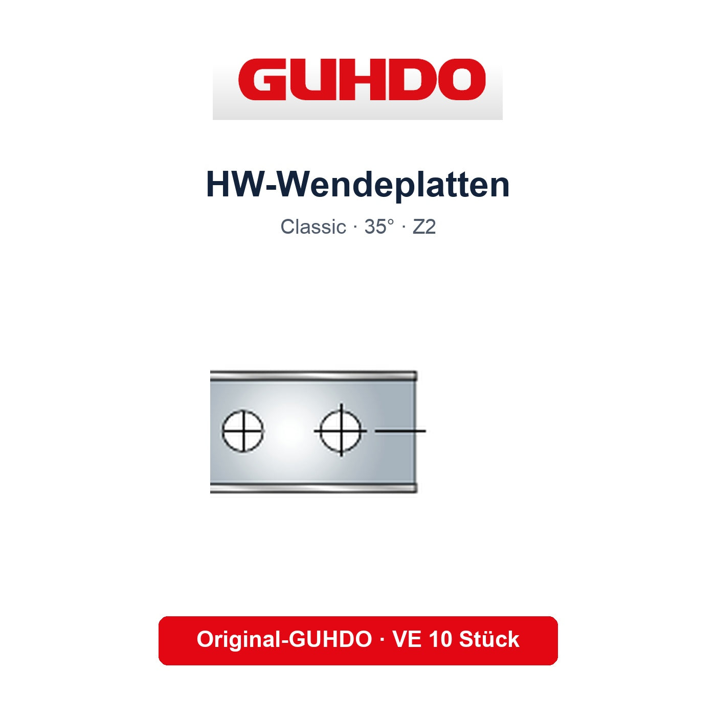 GUHDO HW-Wendeplatten Serie 4200 – Originalzubehör VE 10 Stück