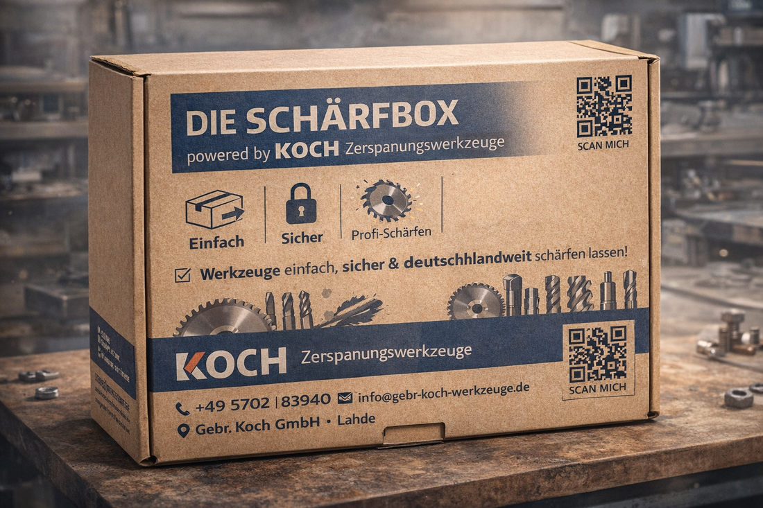 Gebr. Koch Schärfbox für den sicheren Werkzeugversand