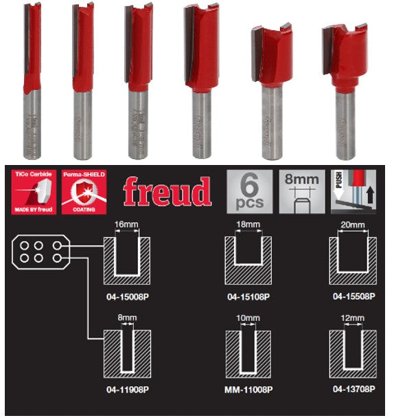 Fräserset Essential 6Teilig Schaft Ø8mm