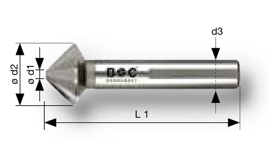 BOHRCRAFT Präzisions-Kegelsenker HSS-E Co5 DIN 335 C 90 Grad