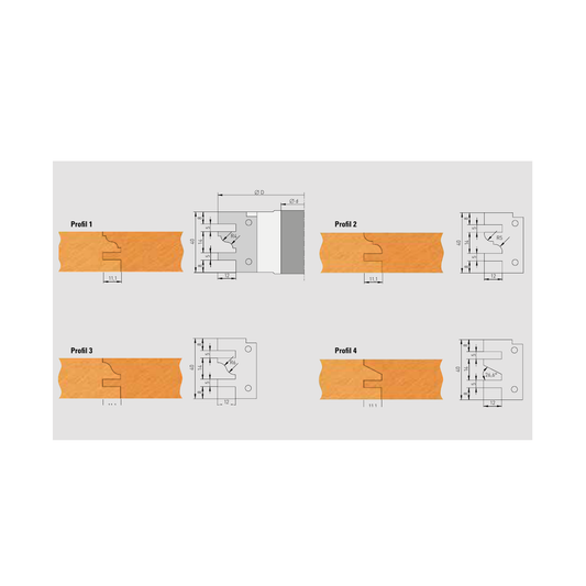 Technische Profile 1 bis 4 GUHDO 4079 Ersatzteile