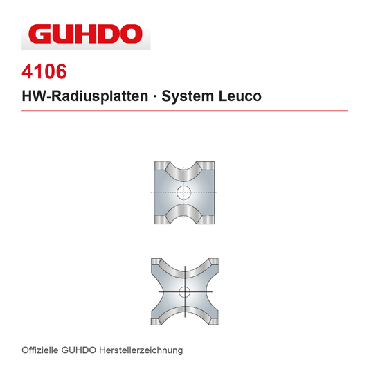 GUHDO 4106 HW-Radiusplatte – Herstellerzeichnung