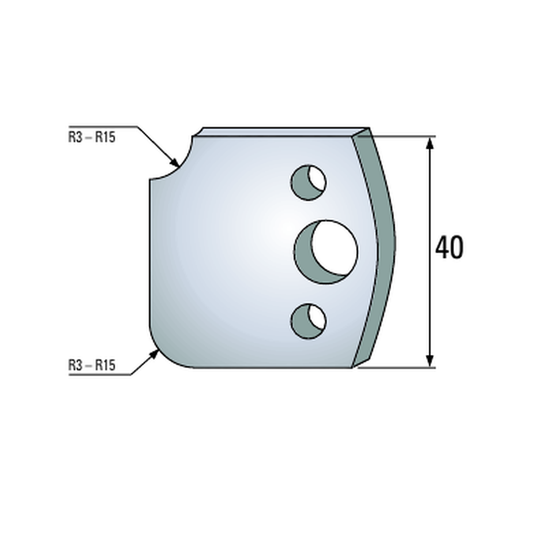 GUHDO 4831 HS-Radiusmesser und Abweiser – technische Herstellerzeichnung R3 bis R15