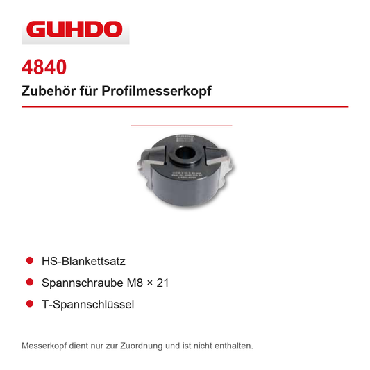 GUHDO 4840 Zubehör für Profilmesserkopf – Herstellerabbildung